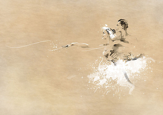 PSD 커플 여자 남자 일러스트 캘리그라피 붓터치 두명 갈색 발레 발레리나 발레복 번짐 발레동작 커플댄스 베이지색 국내일러스트 옷 컬러 포즈 관계 사람 춤 파일형식 효과