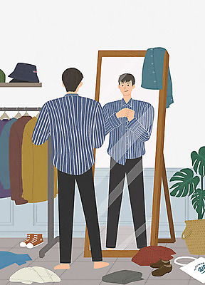 PSD 모자 패션 남자 신발 가방 일러스트 선반 관리 한명 사람 뷰티 즐거움 전신거울 스탠드옷걸이 남자한명만 그루밍족 국내일러스트 1 잡화 감정 가구 거울 옷걸이 남자만 파일형식