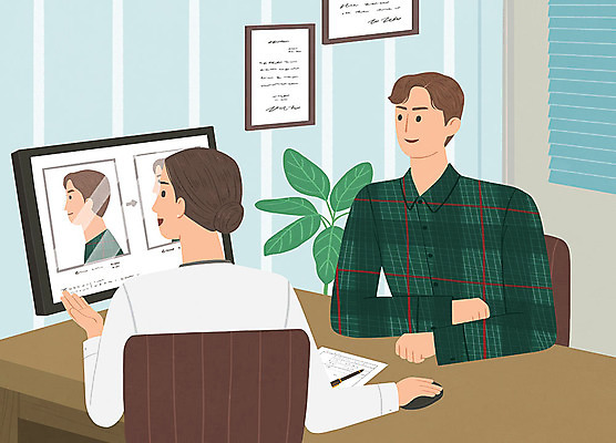 PSD 여자 남자 의자 일러스트 관리 사람 두명 뷰티 펜 모니터 의사 마우스 책상 즐거움 상담 문서 성형외과 상담실 그루밍족 국내일러스트 감정 가구 병원 컴퓨터 필기구 컴퓨터용품 의료진 파일형식