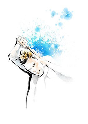 PSD 남자 일러스트 캘리그라피 붓터치 한명 파란색 뷰티 머리빗 즐거움 번짐 헤어관리 남자한명만 그루밍족 국내일러스트 1 감정 컬러 사람 미용용품 남자만 파일형식 효과