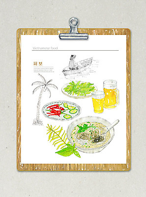 PSD 음식 일러스트 나뭇잎 수채화 맥주 요리 사람없음 컬러풀 야자수 나룻배 메뉴 베트남 메뉴판 맥주잔 동남아음식 랜드마크 베트남음식 쌀국수 국내일러스트 나무 컬러 잎 배_교통 술잔 주류 동남아시아 국수 파일형식
