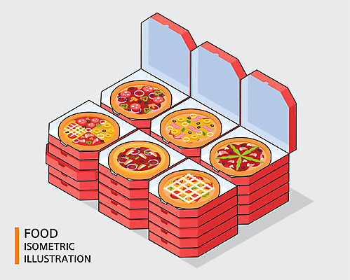 음식 일러스트 피자 사람없음 여러개 베이컨 아이소메트릭 쉬림프피자 고구마피자 국내일러스트 AI파일 다수 패스트푸드 서양음식 돼지고기 파일형식 벡터