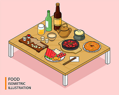 음식 술잔 과일 일러스트 식탁 주전자 술병 맥주 주류 마늘 사람없음 컬러풀 안주 오징어 막걸리 소주 나무젓가락 계란찜 아이소메트릭 김치전 닭발 국내일러스트 AI파일 음료 컬러 채소 젓가락 탁자 주방용품 병_용기 잔 연체동물 수중동물 계란요리 전 찜 파일형식 벡터
