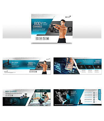 템플릿 남자 ZIP 리플렛 근육 건강 팜플렛 여러명 20대 성인 파란색 운동 헬스 아령 한국인 트레이너 성인남자만 인디자인 INDD 이미지템플릿 컬러 다수 사람 동양인 청년 남자만 성인만 파일형식