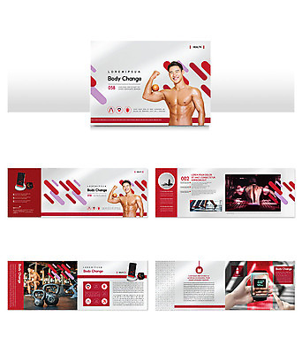 템플릿 남자 ZIP 리플렛 다이어트 근육 건강 팜플렛 여러명 20대 성인 빨간색 운동 헬스 아령 사과 트레이너 성인남자만 인디자인 INDD 이미지템플릿 컬러 다수 과일 사람 청년 남자만 성인만 파일형식