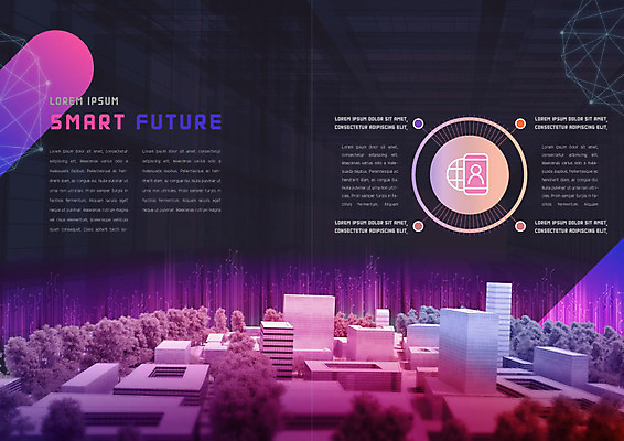PSD 템플릿 표지디자인 북디자인 출판디자인 산업 내지 리플렛 분홍색 북커버 미래 빌딩 팜플렛 사람없음 건물 보라색 스마트 미래산업 이미지템플릿 건축물 컬러 컨셉 파일형식