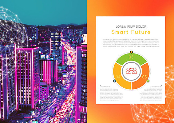 PSD 템플릿 표지디자인 북디자인 출판디자인 산업 내지 도로 리플렛 분홍색 야경 북커버 그래프 미래 빌딩 팜플렛 사람없음 건물 보라색 주황색 스마트 미래산업 이미지템플릿 건축물 길 컬러 컨셉 교통시설 야간 파일형식 풍경_경치