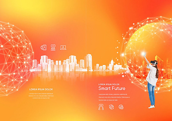 PSD 템플릿 표지디자인 북디자인 출판디자인 여자 표지 산업 리플렛 북커버 미래 한명 사람 팜플렛 20대 성인 주황색 한국인 스마트 가상현실 성인여자한명만 VR기기 미래산업 이미지템플릿 1 컬러 컨셉 동양인 청년 기계 여자한명만 성인여자만 파일형식