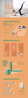 여자 일러스트 요가 그래프 건강 여러명 성인 30대 운동 주황색 스트레칭 인포그래픽 한국인 정보 성인여자만 국내일러스트 AI파일 웰빙 컬러 다수 사람 동양인 장년 여자만 성인만 파일형식 벡터