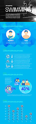 여자 남자 스포츠 일러스트 그래프 사람모양 건강 20대 성인 두명 30대 파란색 운동 수영 인포그래픽 한국인 정보 성인만 국내일러스트 AI파일 모양 컬러 사람 동양인 청년 장년 수상스포츠 파일형식 벡터