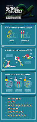 리본 일러스트 그래프 사람모양 사람없음 인포그래픽 정보 남색 리듬체조 훌라후프 곤봉 리본체조 국내일러스트 AI파일 모양 스포츠용품 스포츠 컬러 체조 파일형식 벡터