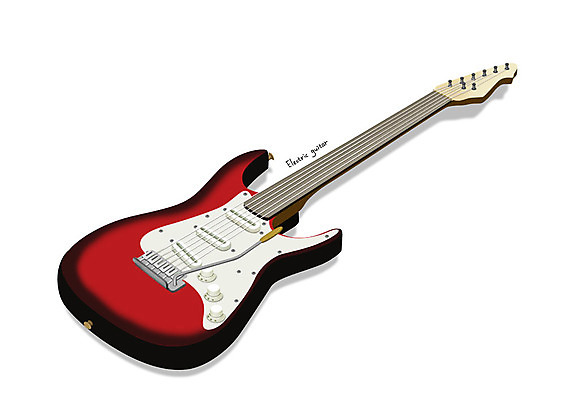 PSD 악기 음악 일러스트 현악기 사람없음 한개 일렉기타 오브젝트 서양악기 디테일 국내일러스트 1 문화예술 기타 파일형식