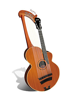 PSD 악기 음악 일러스트 현악기 사람없음 한개 오브젝트 서양악기 디테일 하프기타 국내일러스트 1 문화예술 파일형식 발현악기