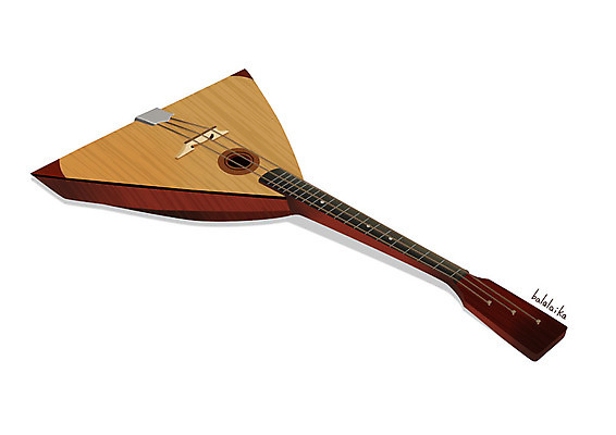 PSD 악기 음악 일러스트 현악기 사람없음 한개 오브젝트 서양악기 디테일 발랄라이카 국내일러스트 1 문화예술 파일형식 발현악기