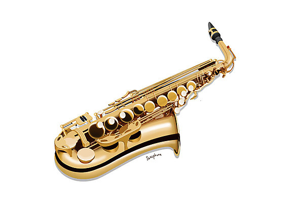 PSD 악기 음악 일러스트 관악기 사람없음 한개 색소폰 목관악기 오브젝트 서양악기 디테일 국내일러스트 1 문화예술 파일형식