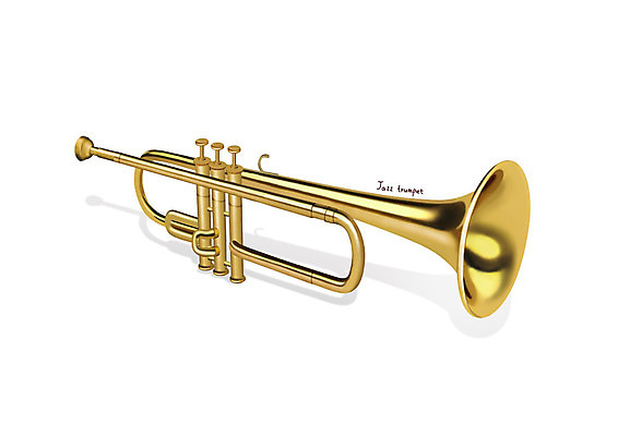 PSD 악기 음악 일러스트 관악기 사람없음 한개 금관악기 오브젝트 서양악기 트럼펫 디테일 국내일러스트 1 문화예술 파일형식