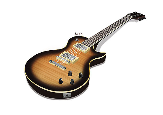 PSD 악기 음악 일러스트 현악기 사람없음 한개 오브젝트 서양악기 베이스기타 디테일 국내일러스트 1 문화예술 기타 파일형식