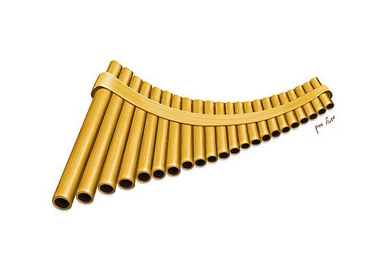 PSD 악기 음악 일러스트 관악기 사람없음 한개 오브젝트 서양악기 팬플룻 디테일 국내일러스트 1 문화예술 파일형식