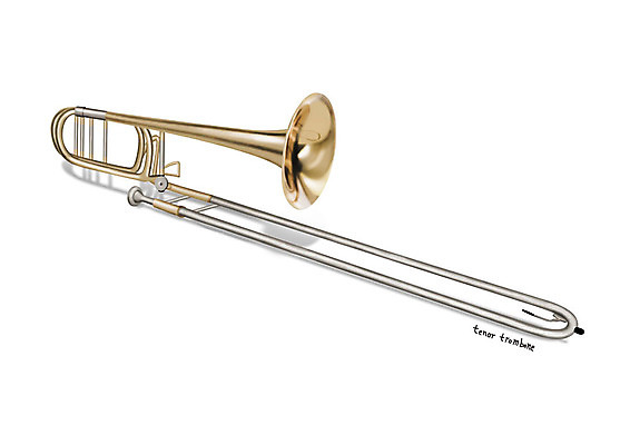 PSD 악기 음악 일러스트 관악기 사람없음 한개 오브젝트 서양악기 테너 트롬본 디테일 국내일러스트 1 문화예술 금관악기 파일형식