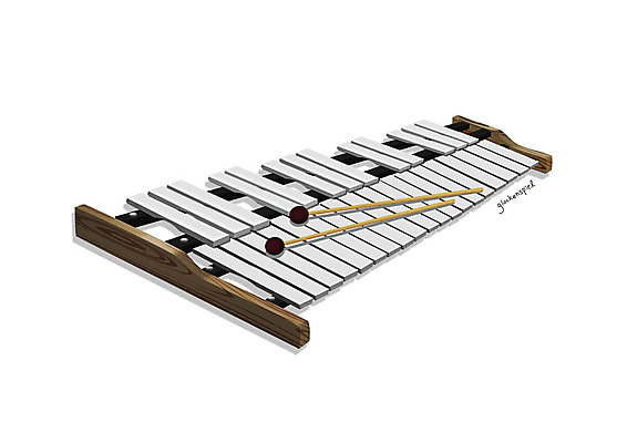 PSD 악기 음악 일러스트 타악기 사람없음 한개 오브젝트 서양악기 디테일 글로켄스피엘 국내일러스트 1 문화예술 파일형식