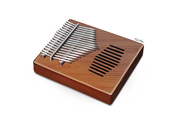 PSD 악기 음악 일러스트 사람없음 한개 건반악기 오브젝트 서양악기 디테일 칼림바 국내일러스트 1 문화예술 건반 파일형식