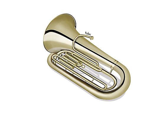 PSD 악기 음악 일러스트 관악기 사람없음 한개 오브젝트 서양악기 튜바 디테일 국내일러스트 1 문화예술 파일형식