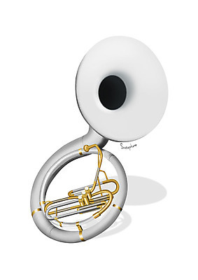 PSD 악기 음악 일러스트 관악기 사람없음 한개 오브젝트 서양악기 수자폰 디테일 국내일러스트 1 문화예술 금관악기 파일형식