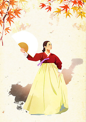 PSD 나무 한국전통 전통 여자 일러스트 노래 붓터치 수묵화 한명 사람 부채 한복 노리개 질감 저고리 부드러움 뷰티풀 판소리 여자한명만 국내일러스트 식물 1 음악 전통소품 한국 미술 감각 전통의상 전통공연 여자만 파일형식