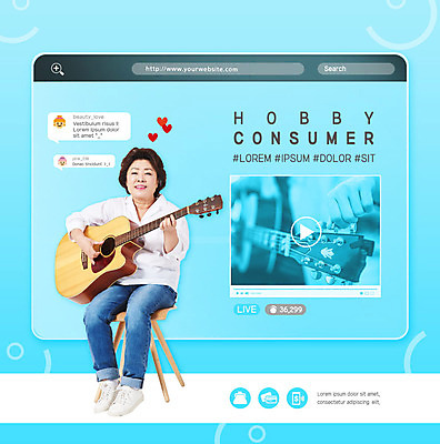 PSD 편집이미지 여자 악기 중년 50대 연주 한명 취미 신체부위 파란색 한국인 기타 댓글 동영상 공유 소셜네트워크 조율 중년여자한명만 해시태그 하비슈머 이미지편집 1 라이프스타일 음악 컬러 현악기 사람 동양인 성인 특수문자 합성어 여자한명만 중년여자만 파일형식