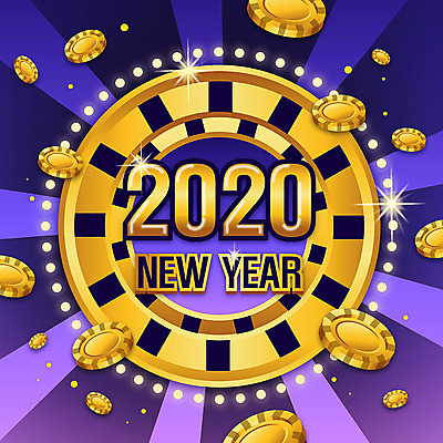 일러스트 새해 사람없음 숫자 금색 카지노 잭팟 2020년 경자년 국내일러스트 AI파일 문자 컬러 도박 연도 파일형식 벡터