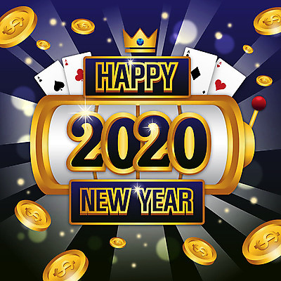 일러스트 새해 사람없음 숫자 동전 금색 카지노 포커 룰렛 잭팟 2020년 경자년 국내일러스트 AI파일 문자 컬러 돈 게임 트럼프 도박 연도 파일형식 벡터