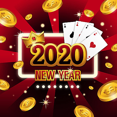 일러스트 새해 사람없음 숫자 동전 금색 카지노 포커 잭팟 2020년 경자년 국내일러스트 AI파일 문자 컬러 돈 게임 트럼프 도박 연도 파일형식 벡터