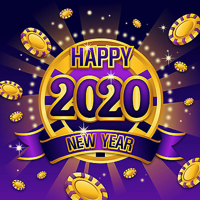 일러스트 새해 사람없음 숫자 금색 카지노 잭팟 2020년 경자년 국내일러스트 AI파일 문자 컬러 도박 연도 파일형식 벡터