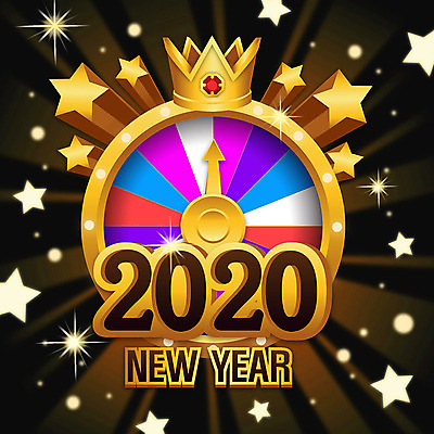 별 일러스트 새해 사람없음 숫자 금색 잭팟 2020년 경자년 국내일러스트 AI파일 자연요소 문자 컬러 연도 파일형식 벡터