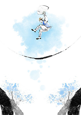 PSD 한국전통 남자 일러스트 캘리그라피 붓터치 한명 점프 전통놀이 한복 균형 동양화 즐거움 번짐 장인 외줄타기 남자한명만 국내일러스트 1 전통 감정 모션 놀이 한국 미술 사람 묘기 전통의상 줄타기 남자만 파일형식 효과