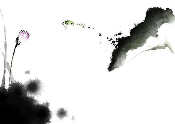 PSD 계절 줄기 일러스트 캘리그라피 붓터치 연꽃 개구리 사람없음 점프 봄 절기 동양화 연잎 꽃봉오리 번짐 경칩 국내일러스트 식물 꽃 잎 모션 양서류 미술 파일형식 효과