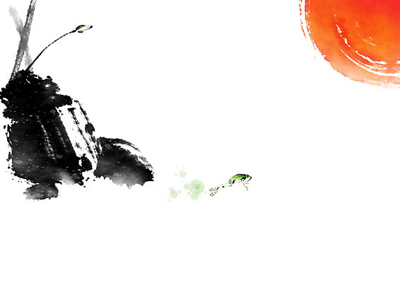 PSD 계절 일러스트 캘리그라피 붓터치 연꽃 개구리 사람없음 태양 점프 봄 돌_바위 절기 동양화 연잎 꽃봉오리 번짐 경칩 국내일러스트 자연요소 꽃 잎 모션 양서류 미술 파일형식 효과