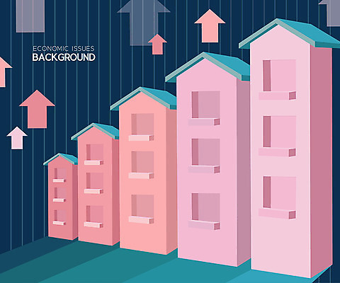 디자인 화살표 백그라운드 일러스트 그래프 추상 주택 빌딩 사람없음 건물 금융 경제 컬러풀 사회이슈 상승 주식시장 주택시장 인플레이션 국내일러스트 AI파일 건축물 컬러 컨셉 무늬 부동산 주식 파일형식 벡터