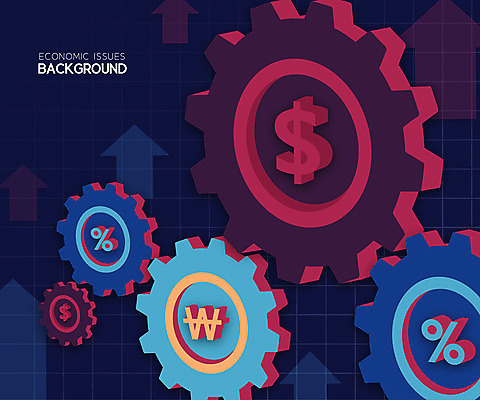 디자인 백그라운드 일러스트 그래프 추상 사람없음 금융 경제 컬러풀 달러 원화 퍼센트 사회이슈 톱니바퀴 상승 주식시장 주택시장 인플레이션 국내일러스트 AI파일 컬러 컨셉 돈 무늬 부동산 특수기호 주식 파일형식 벡터