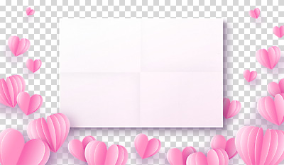 편집 편집이미지 배너 종이 분홍색 프레임 누끼 사람없음 하트 페이퍼아트 PNG 편집소스 모양 컬러 파일형식