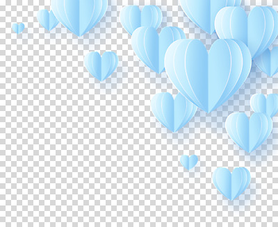 편집 편집이미지 종이 프레임 누끼 사람없음 파란색 하트 페이퍼아트 PNG 편집소스 모양 컬러 파일형식