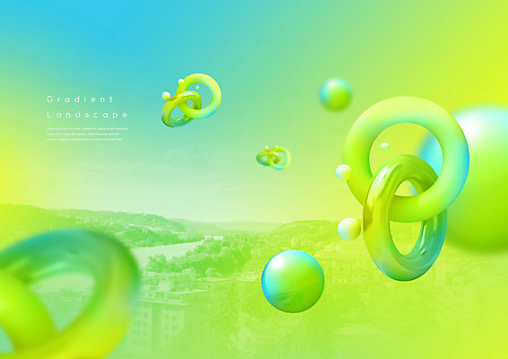 도형 PSD 편집이미지 백그라운드 산 풍경 사람없음 초록색 3D소스 3D 원형 고리 입체 디지털합성 오브젝트 입체도형 편집소스 이미지편집 편집3D 컬러 파일형식