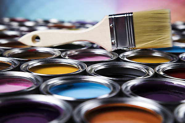 포토 JPG 해외이미지 실내 사람없음 페인트 가득함 페인트통 페인트붓 해외포토 통 내부 붓 파일형식 이미지허브