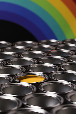 포토 JPG 해외이미지 무지개 실내 사람없음 페인트 가득함 페인트통 해외포토 자연요소 통 내부 파일형식 이미지허브