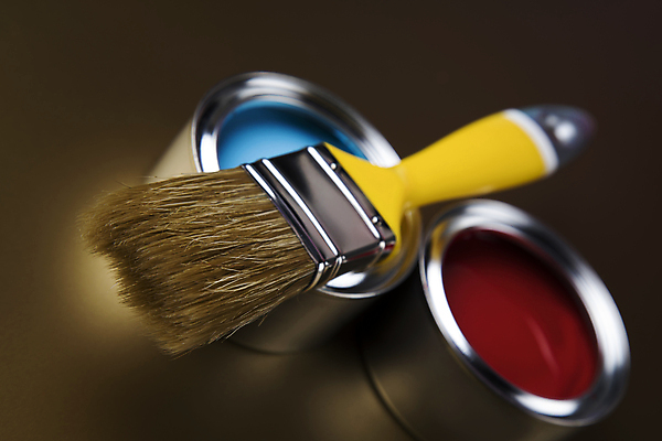 포토 JPG 해외이미지 실내 사람없음 페인트 페인트통 페인트붓 갈색배경 해외포토 백그라운드 통 내부 갈색 붓 파일형식 이미지허브