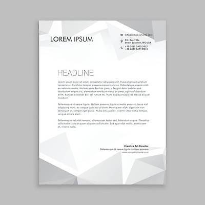 EPS 해외이미지 템플릿 일러스트 비즈니스 사람없음 회색 흰색 모던 심플 기하학 폴리곤 레터헤드 해외일러스트 컬러 무늬 파일형식 벡터 이미지허브