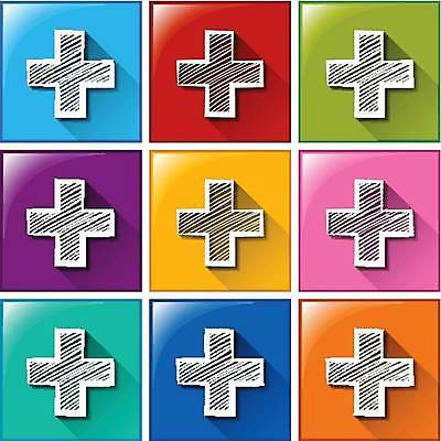 EPS 해외이미지 십자가 일러스트 버튼 사람없음 컬러풀 플러스 해외일러스트 기호 컬러 파일형식 벡터 이미지허브