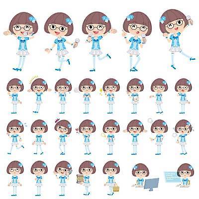 EPS 해외이미지 직업 여자 유니폼 가방 일러스트 가이드 노래 통신 미소 웃음 파란색 스마트폰 쇼핑 텔레비전 콘서트 가수 가리킴 표현 업무 수줍음 흰배경 일시정지 발견 해외일러스트 잡화 옷 감정 음악 컬러 백그라운드 표정 사람 손짓 전자제품 핸드폰 스마트기기 공연 음악가 흰색 작업 파일형식 벡터 이미지허브