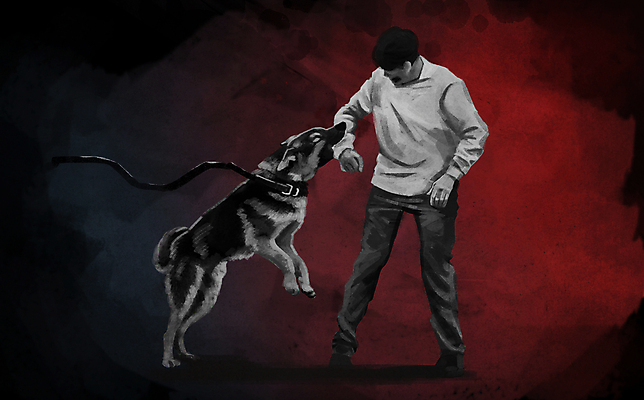 전신 PSD 남자 일러스트 한명 성인 피해 고통 위험 공격 사건 사나움 안전사고 대형견 목줄 맹견 사고현장 성인남자한명만 개물림 물림 국내일러스트 1 감정 컨셉 모션 안전 사람 개 남자한명만 성인남자만 파일형식 반려용품