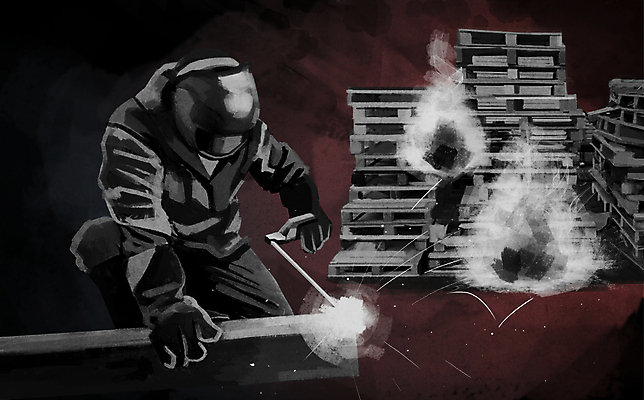 전신 PSD 남자 일러스트 불 한명 성인 목재 건설현장 잡기 위험 사건 화재 건축자재 안전사고 웅크림 산업재해 불씨 사고현장 용접 용접공 용접기 용접마스크 성인남자한명만 건설근로자 국내일러스트 자연요소 나무 직업 1 산업 컨셉 재료 모션 건설업 마스크 안전 사람 재해 남자한명만 성인남자만 파일형식